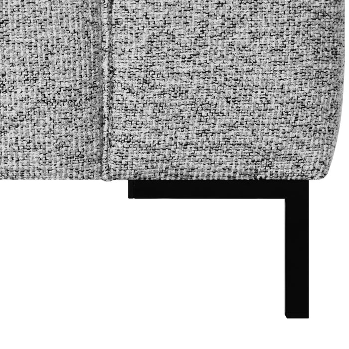 by fonQ Loft Hoekbank met Chaise Longue Links - Chenille Melange - Grijs