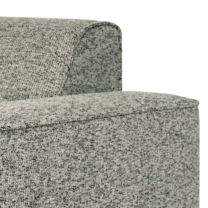 by fonQ Loft Hoekbank met Chaise Longue Rechts - Chenille Melange - Mintgroen