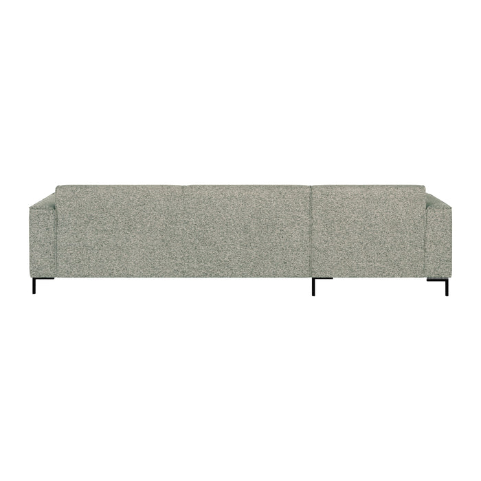 by fonQ Loft Hoekbank met Chaise Longue Links - Chenille Melange - Mintgroen