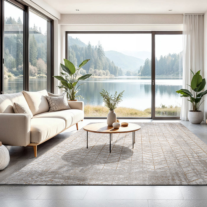 Louis de Poortere Jacob's Ladder Vloerkleed 80 x 150 cm - Central Yellow