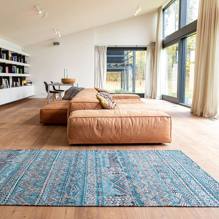 Louis de Poortere Kilim Vloerkleed 170 x 240 cm - Zemmuri Blue