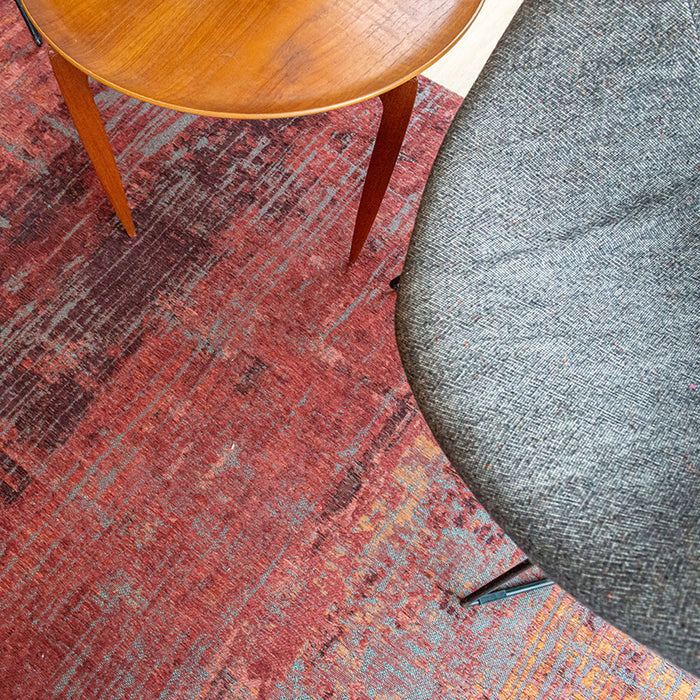 Louis de Poortere Streaks Vloerkleed Ø 240 cm - Nassau Red