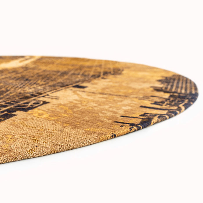 Louis de Poortere Cities Vloerkleed Ø 240 cm - Gatsby Gold