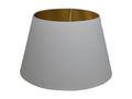 HSM Collection-Ronde Lampenkap Conisch-ø35-ø52x32-Wit|Goud-Katoen