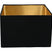 HSM Collection-Vierkante Lampenkap-42x42x28-Zwart|Goud-Stof