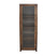HSM Collection-Vitrinekast 1 Deur Links-60x40x180-Naturel-Mango|Glas