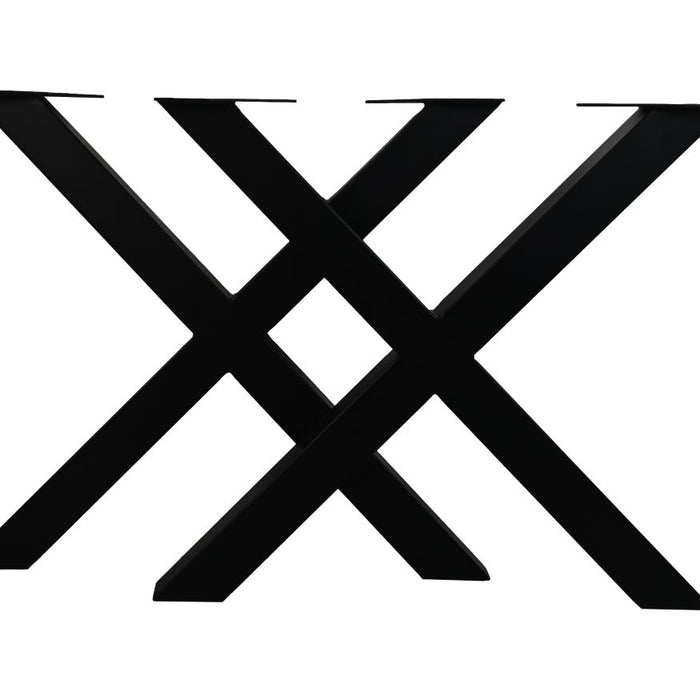 HSM - Tafelpoten X-leg - 80x10x72 - Gepoedercoat Zwart - metaal