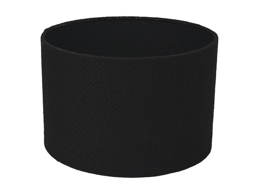 HSM Collection-Ronde Lampenkap-ø42x28-Zwart-Jute