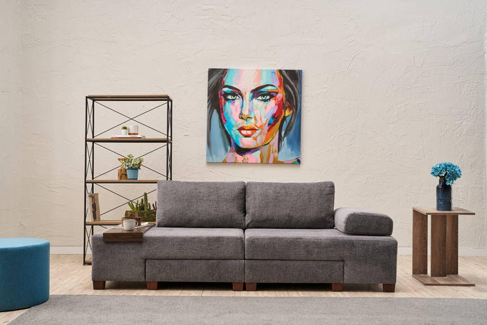 Kalune Design 3-zitsslaapbank Perenna chenille