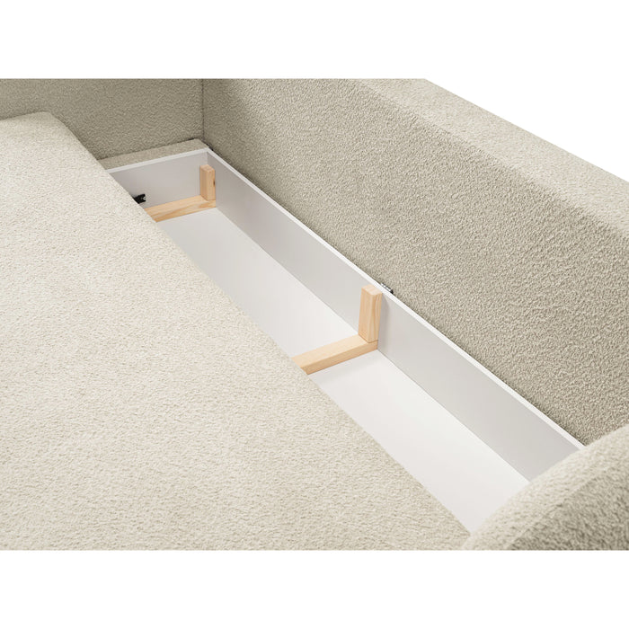 by fonQ Orin 3-zitsbank met Slaapfunctie - Bouclé - Ivoor