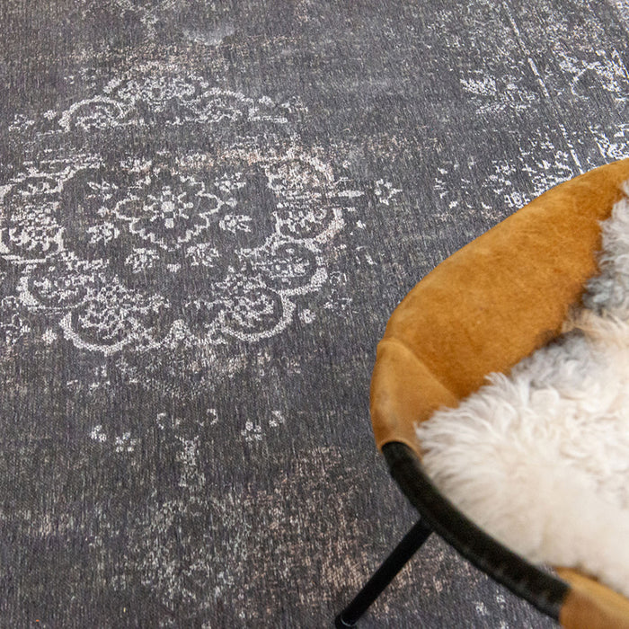 Louis de Poortere Medallion Fading World Vloerkleed 80 x 150 cm - Stone