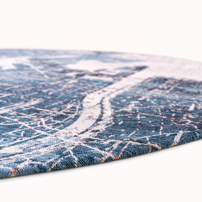 Louis de Poortere Cities Vloerkleed Ø 240 cm - Conductive Blue