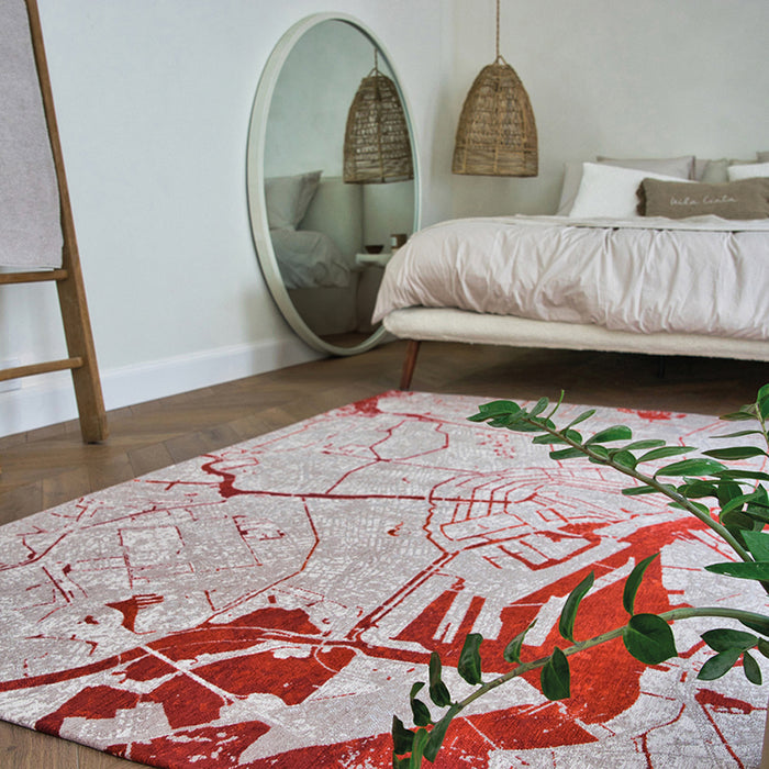 Louis de Poortere Cities Vloerkleed 140 x 200 cm - Orange Cut