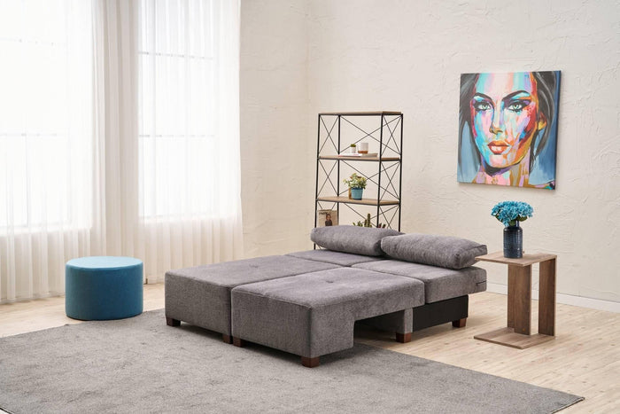 Kalune Design 3-zitsslaapbank Perenna chenille