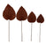 Decoratief palmblad set van 4 - Cognac - Palmblad