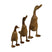 Beeld eend - Set van 3 - naturel - Bamboe|teak