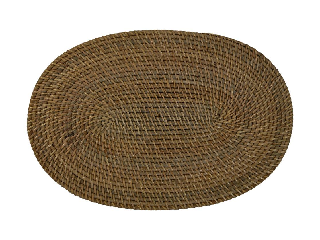 Ovale placemat - 45x30x2 - Rotan - Naturel - Set van 4