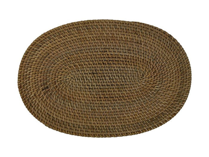Ovale placemat - 45x30x2 - Rotan - Naturel - Set van 4