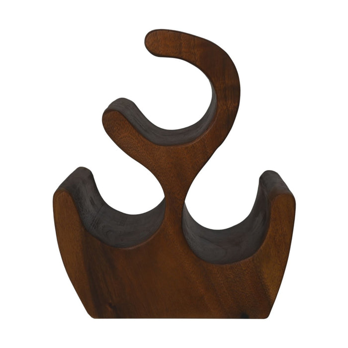 HSM Collection-Staand Wijnrek Vins 3 Flessen-25x18x31-Bruin-Munggur