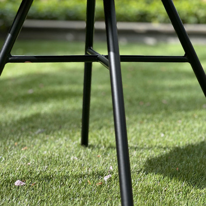 Nolon Noa-Puk Kunststof Tuinstoel Zwart - Zwart Onderstel