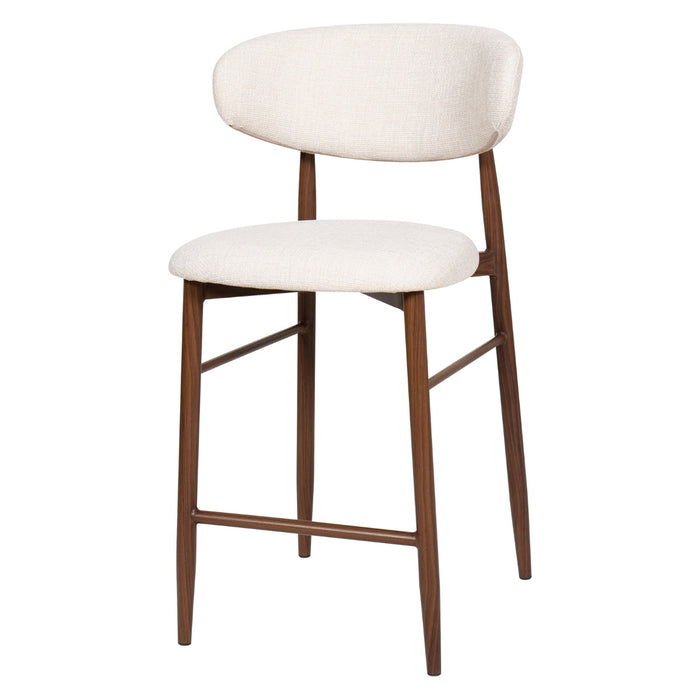 Giga Meubel - Barkruk Beige|Walnoot - Alexia - Set van 2