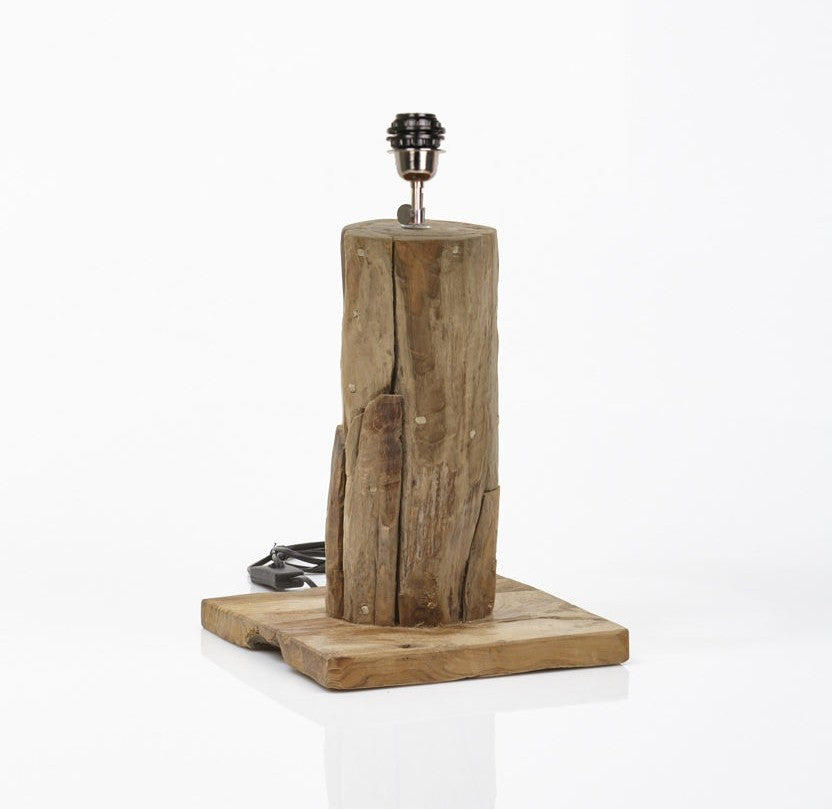 HSM Collection-Tafellamp Rond-25x25x50-Naturel-Teak