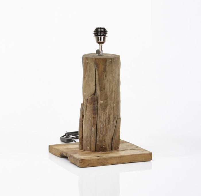 HSM Collection-Tafellamp Rond-25x25x50-Naturel-Teak