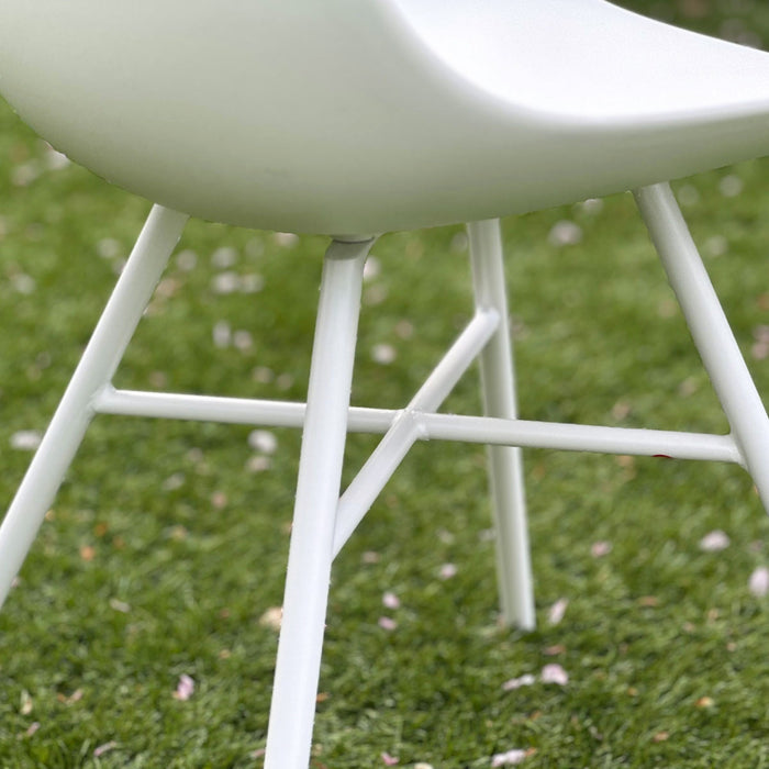 Nolon Noa-Pip Kunststof Tuinstoel Wit - Wit Onderstel