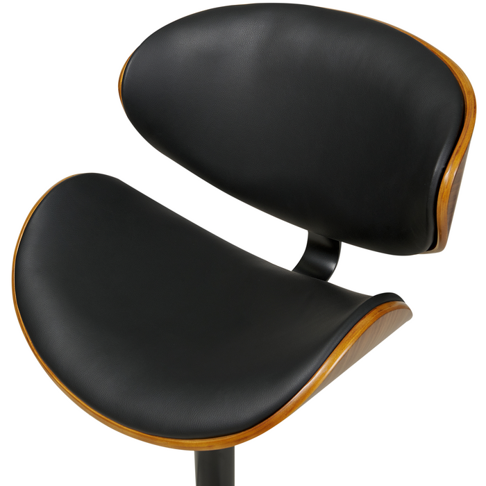 Beliani - ROTTERDAM II - Barkruk verstelbaar - Zwart - Kunstleer