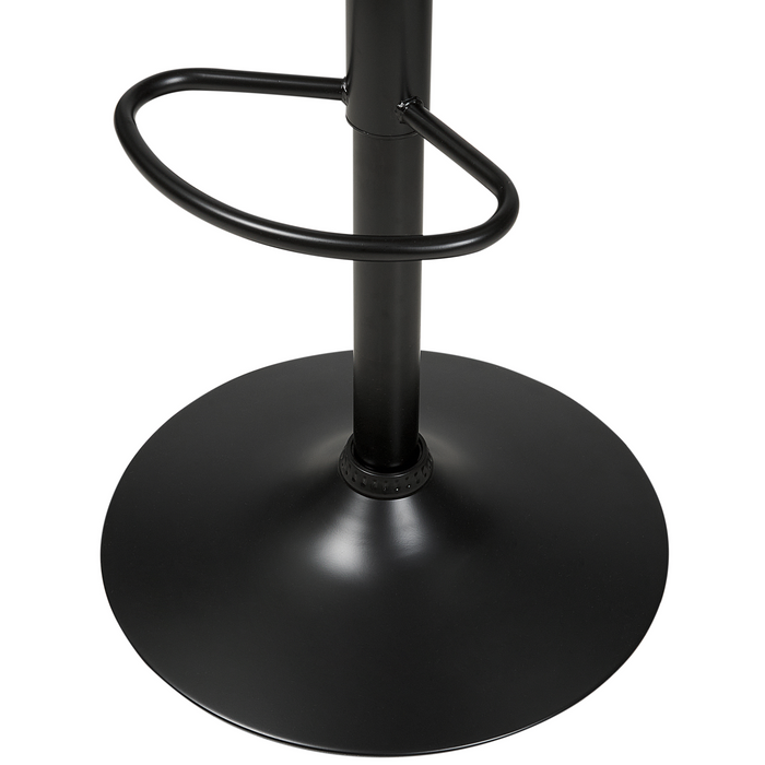 Beliani - ROTTERDAM II - Barkruk verstelbaar - Zwart - Kunstleer