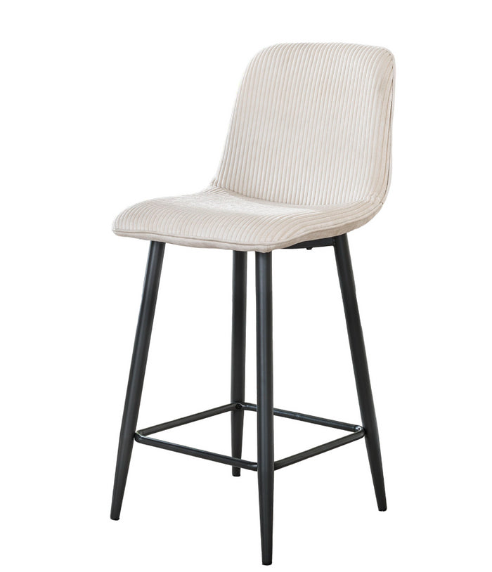 AnLi Style Barstoel Rib - Rock ivoor - set van 2