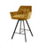 AnLi Style Barstoel raster draaibaar - goudkleurig velours - set van 2