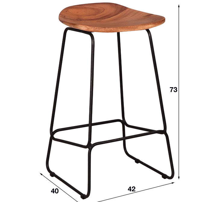 AnLi Style Barstoel hout ergo - Massief acacia - set van 4