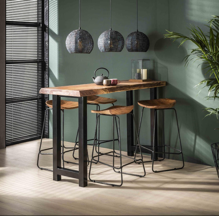 AnLi Style Barstoel hout ergo - Massief acacia - set van 4