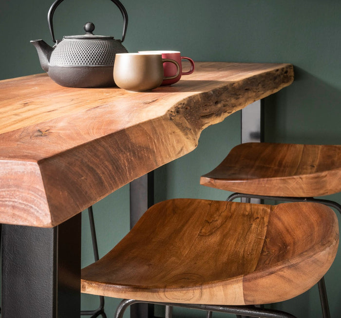 AnLi Style Barstoel hout ergo - Massief acacia - set van 4