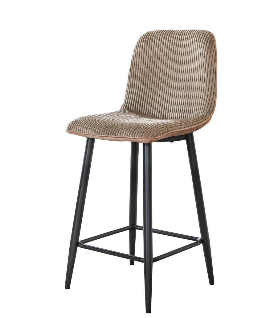 AnLi Style Barstoel Rib - Rock zand - set van 2