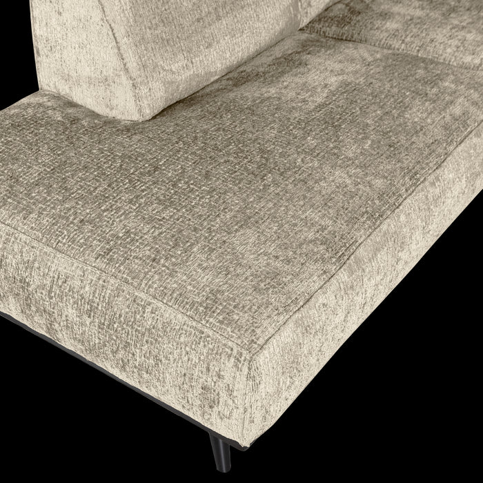 WOOOD Statement Hoekbank Links - Velvet - Beige|Wheatfield