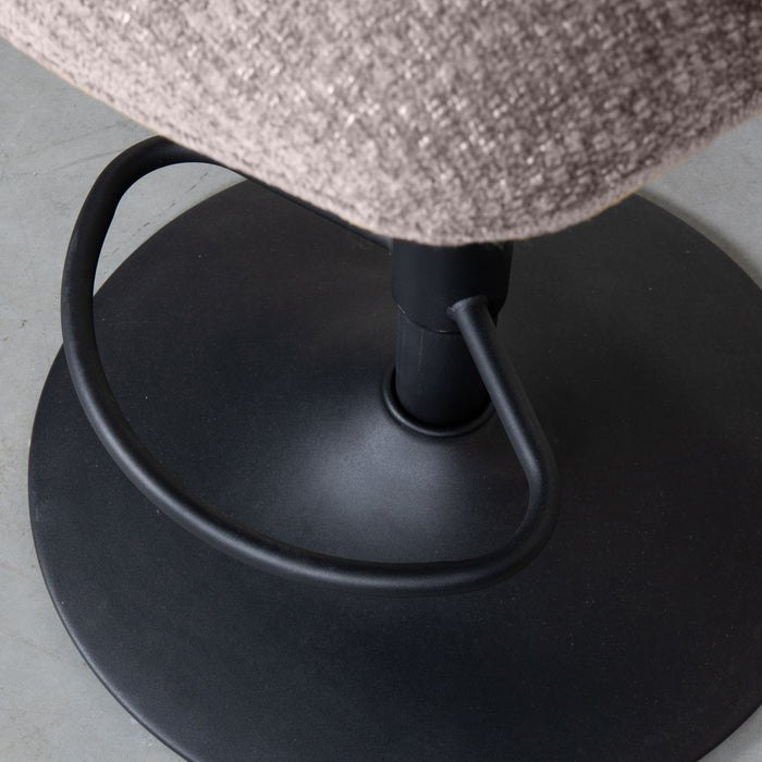 LABEL51 - Barkruk Vino - Naturel Elite - Zwart Metaal