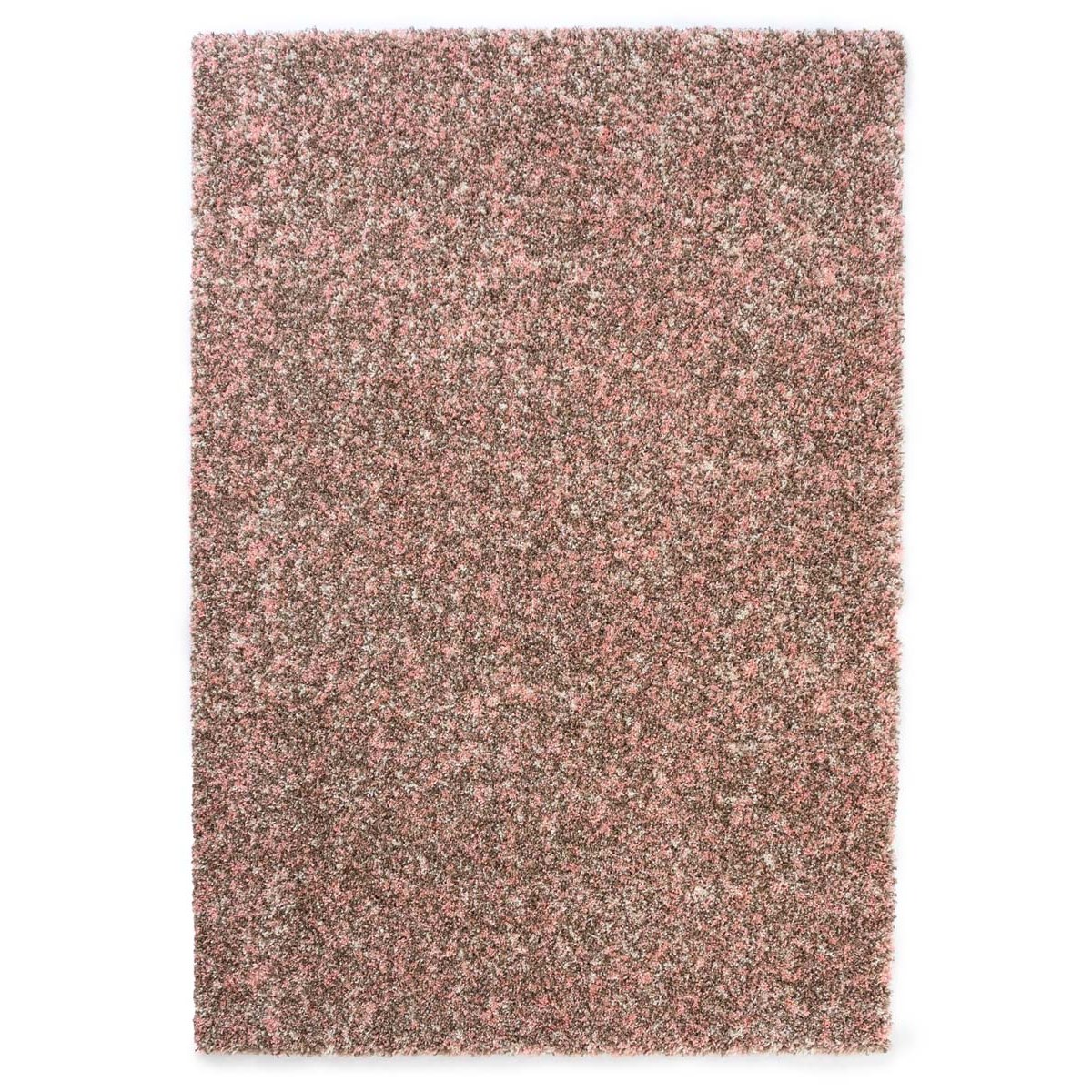 Tapeso Hoogpolig vloerkleed gemêleerd- Blend roze|beige - 160x230 cm