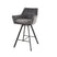 AnLi Style Barstoel raster draaibaar - Antraciet velours - set van 2
