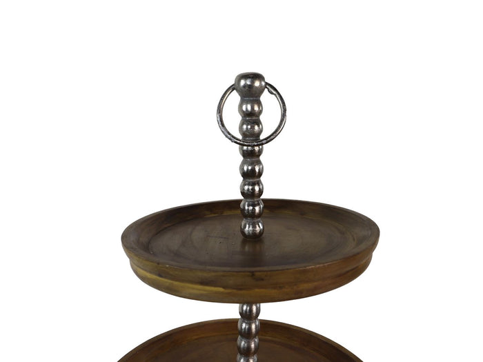 Etagere - 36x36x60 - Naturel - Mangohout|aluminium