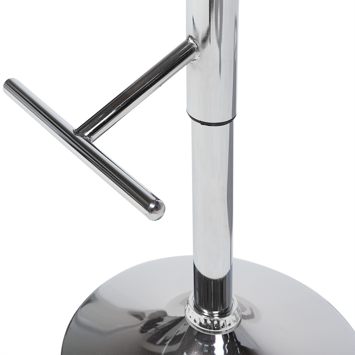 Beliani - PETERSBURG - Barkruk set van 2 - Donkerhout|Wit - Kunstleer