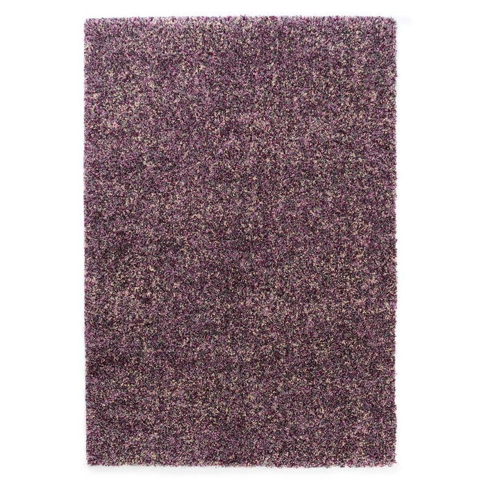 Tapeso Hoogpolig vloerkleed gemêleerd - Blend paars|grijs - 60x110 cm