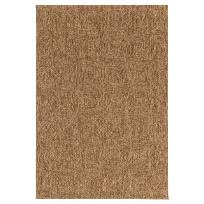 Tapeso Buitenkleed ruiten - Twill Parquet bruin - 160x230 cm