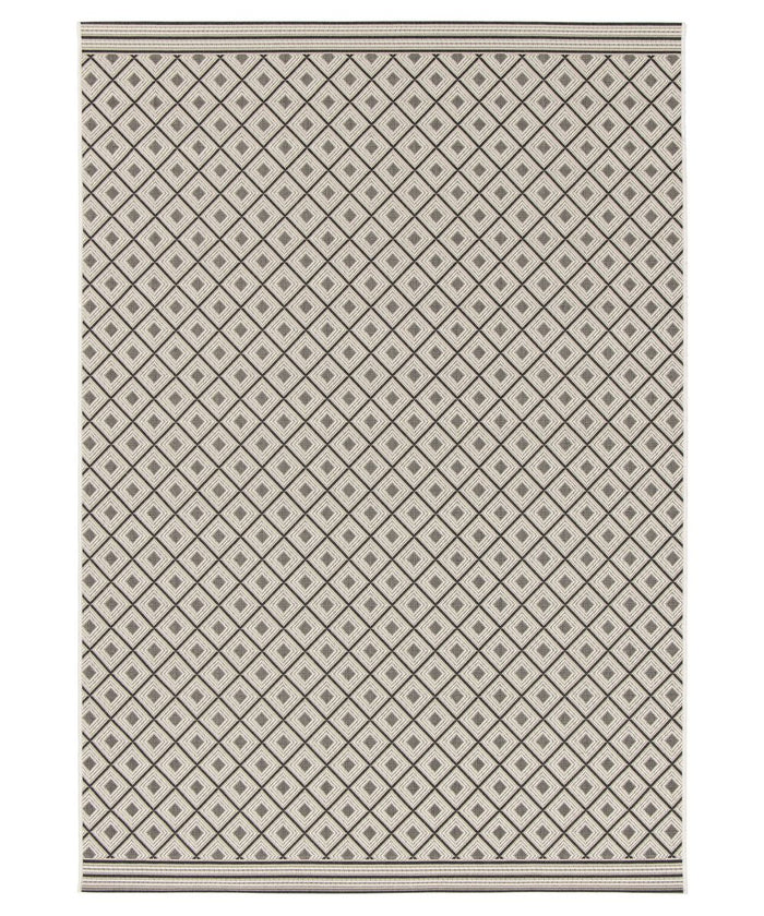 Tapeso Buitenkleed ruiten - Verdance Trellis grijs - 160x230 cm