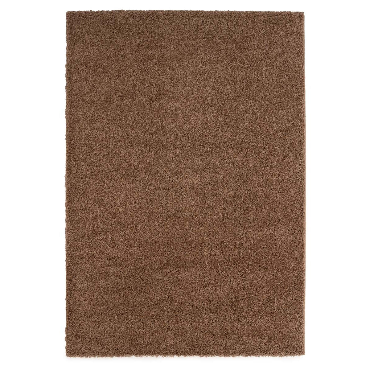 Tapeso Hoogpolig vloerkleed shaggy Trend effen - mokka - 140x200 cm