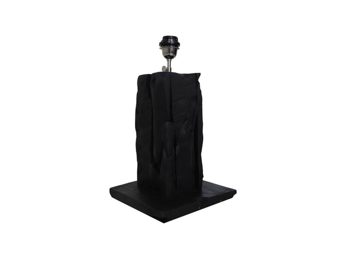 HSM Collection-Tafellamp Vierkant-25x25x50-Zwart-Teak