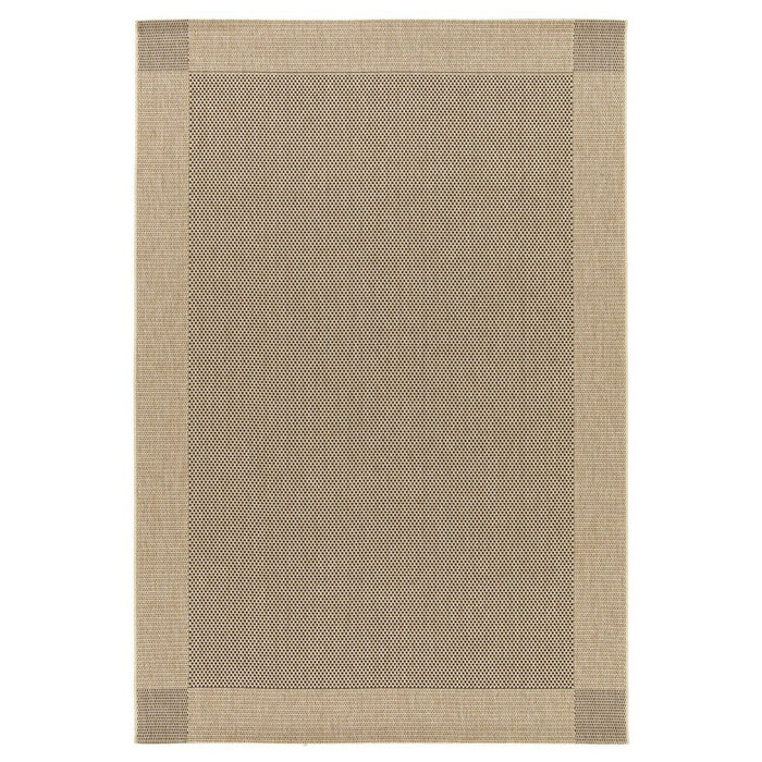 Tapeso Buitenkleed - Bask Frame beige|zwart - 200x290 cm