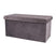 Urban Living poef|hocker|opbergbox - grijs - mdf - 76 x 38 x 38 cm