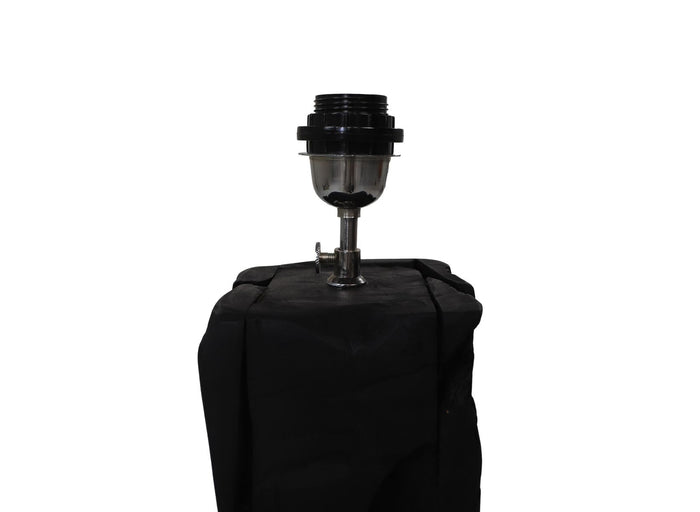 HSM Collection-Tafellamp Vierkant-25x25x50-Zwart-Teak